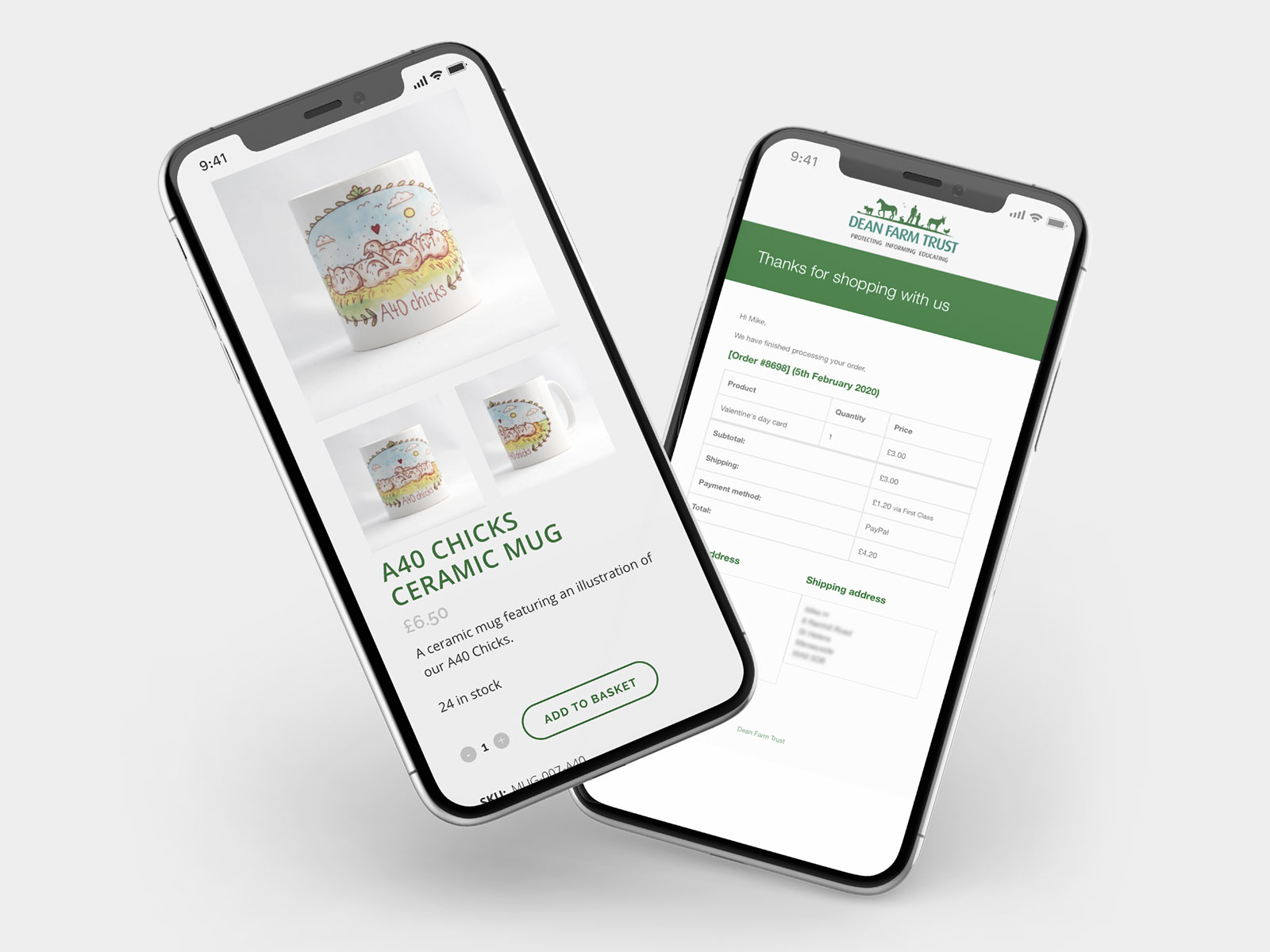 Dean Farm Trust e-commerce website