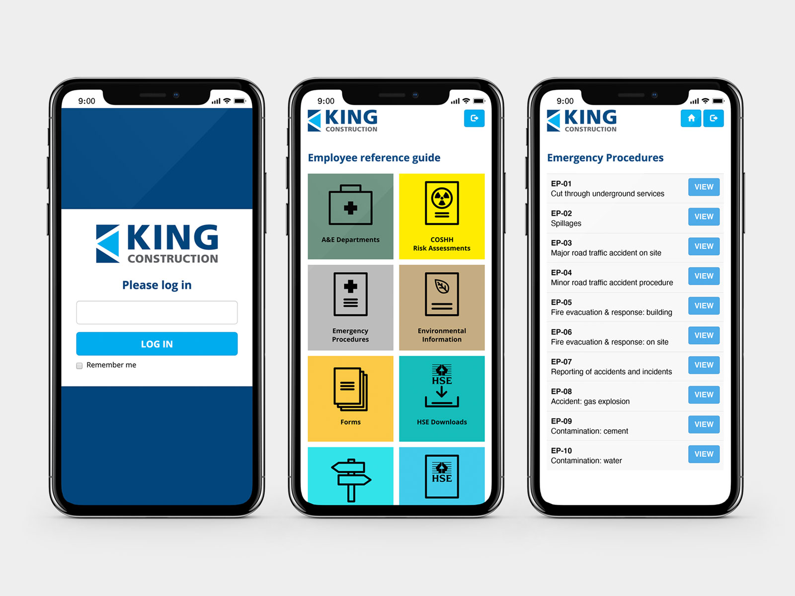 King Construction responsive website