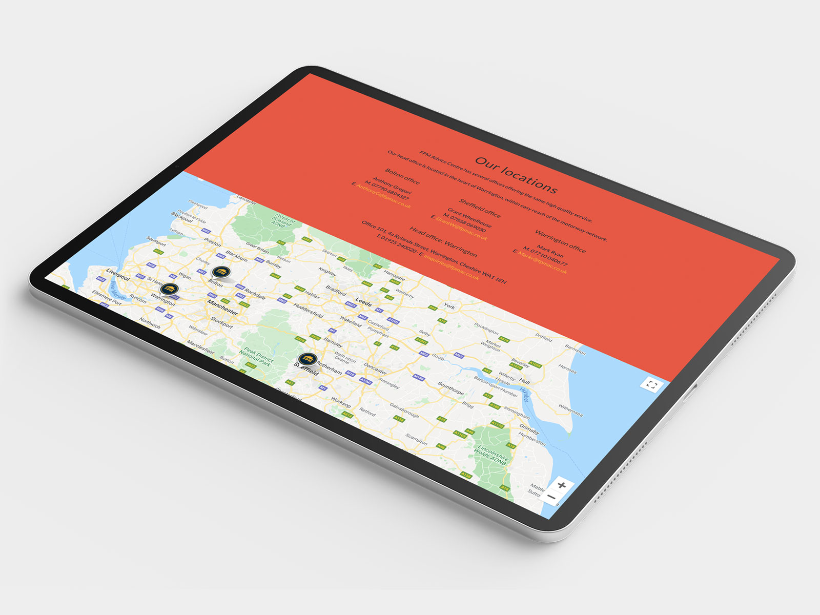 FPM Advice Centre responsive website