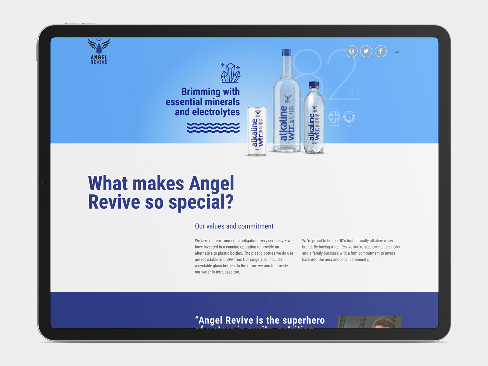 AngelRevive responsive website